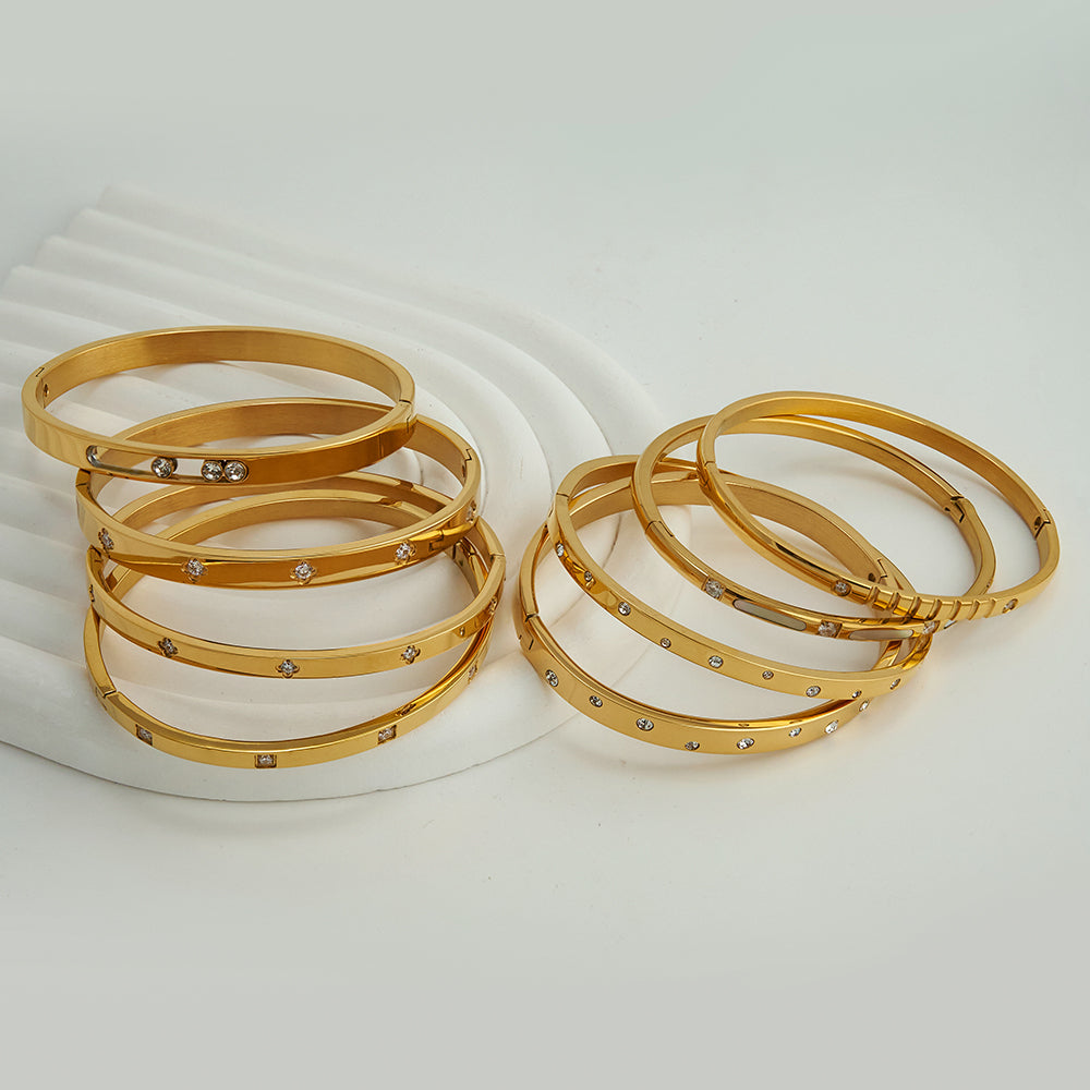 Evora U Designer Premium Bracelet - 18K Gold Plated