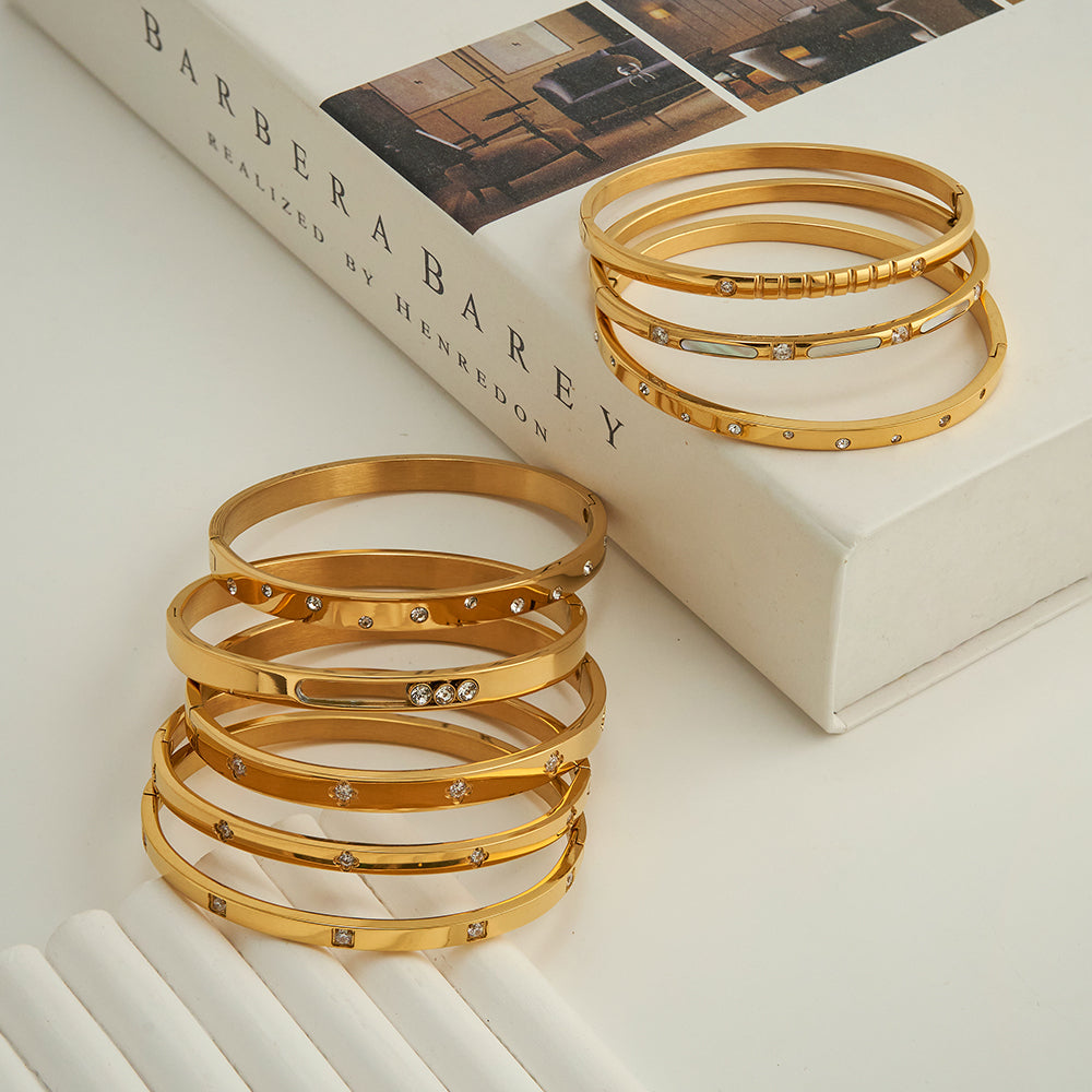 Evora U Designer Premium Bracelet - 18K Gold Plated