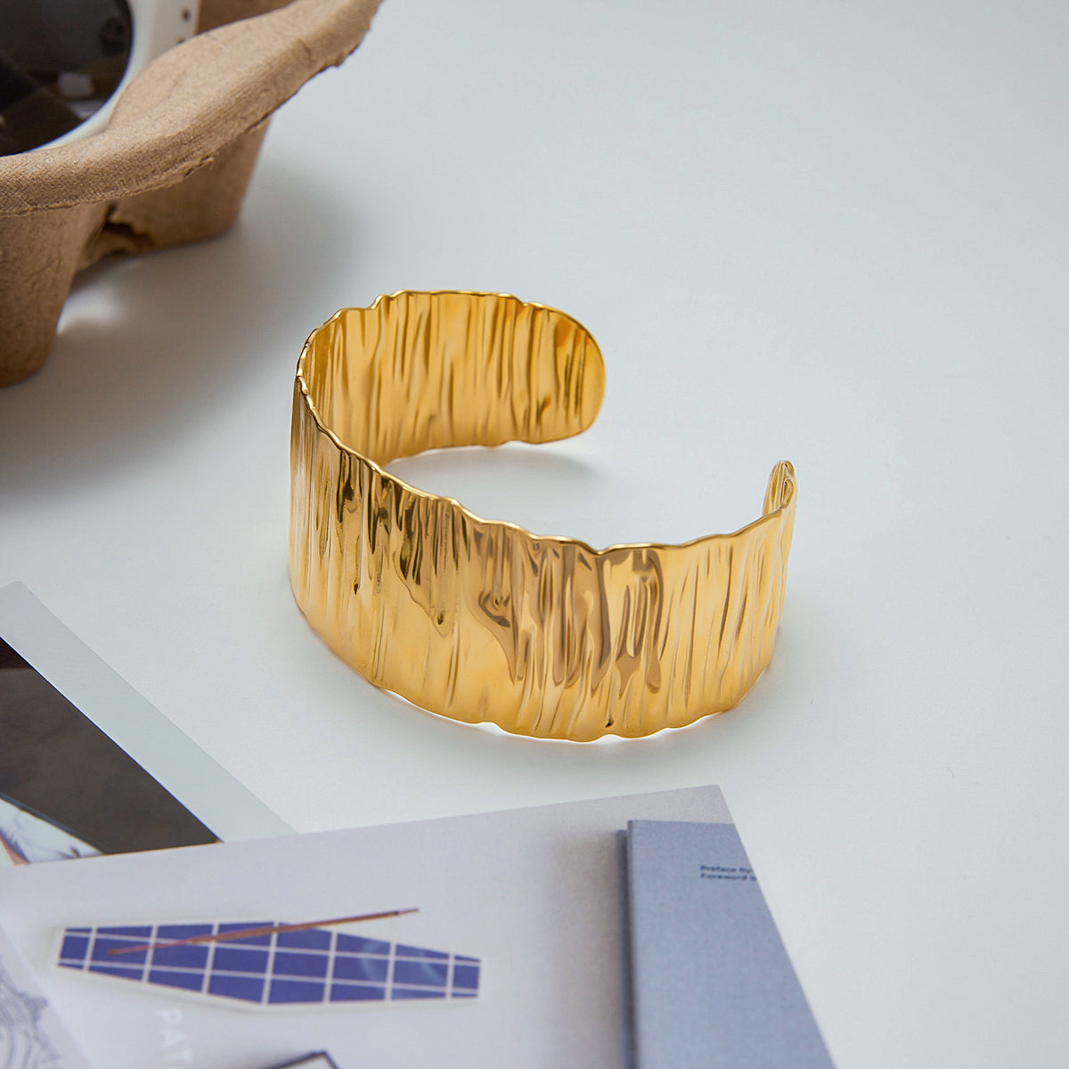 Celine Premium Cuff Bracelet - 18K Gold Plated