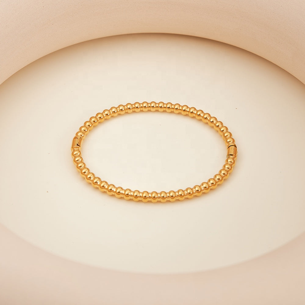 Amara Bead Designer Premium Bracelet- 18K Gold Plated