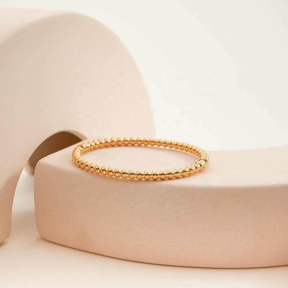 Amara Bead Designer Premium Bracelet- 18K Gold Plated