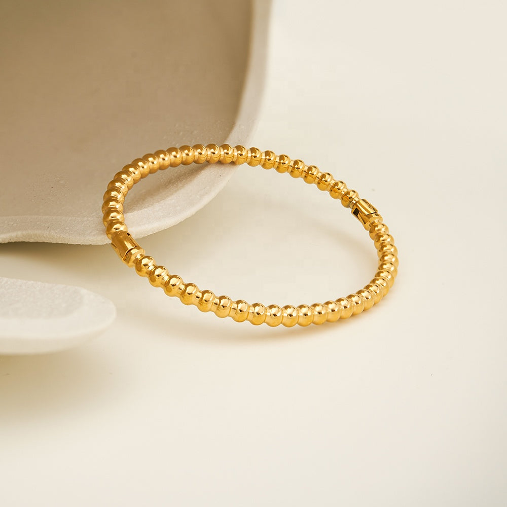 Amara Bead Designer Premium Bracelet- 18K Gold Plated