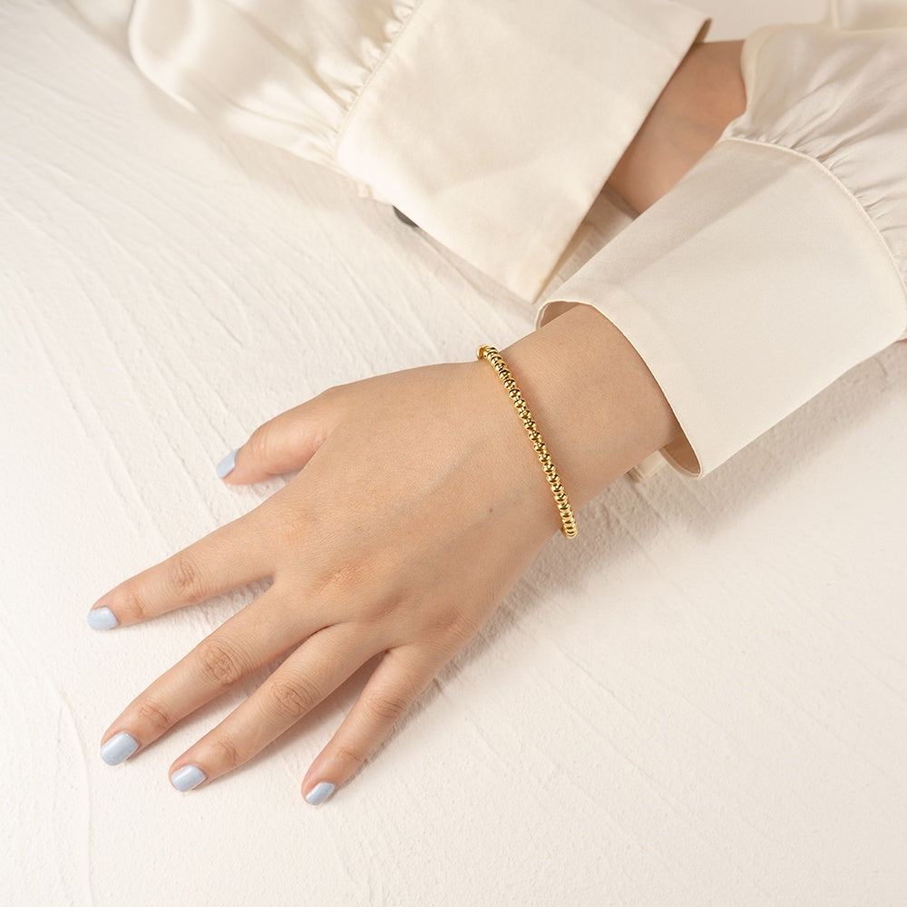 Amara Bead Designer Premium Bracelet- 18K Gold Plated
