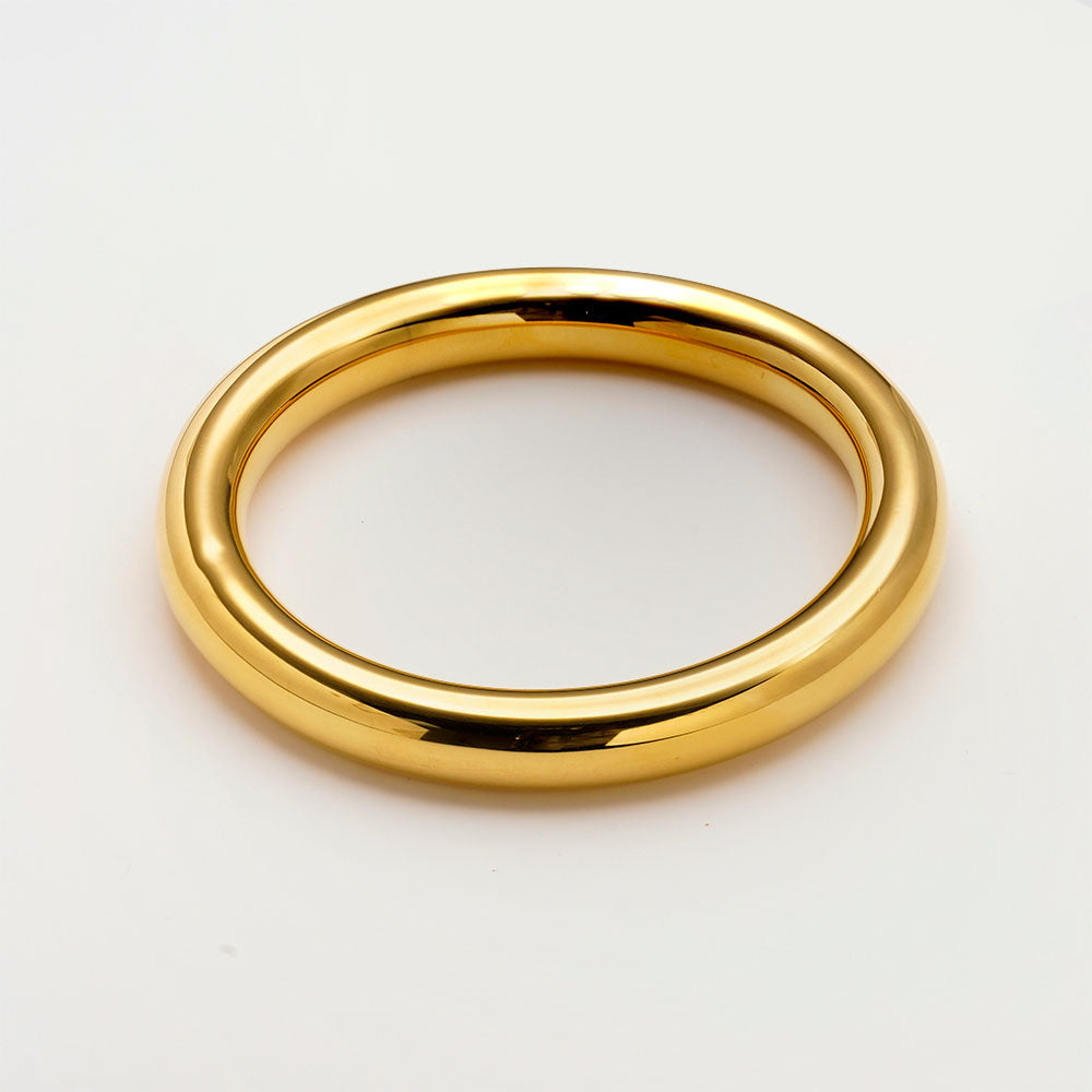Eda Thick Bangle Designer Premium Bracelet - 18K Gold Plated