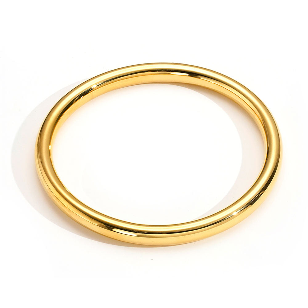 Eda Thick Bangle Designer Premium Bracelet - 18K Gold Plated