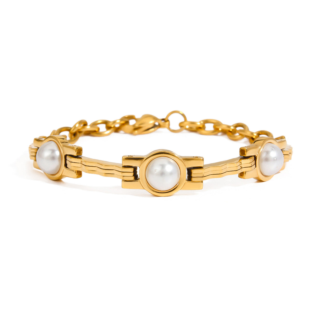 Dione Pearl Premium Bracelet - 18K Gold Plated