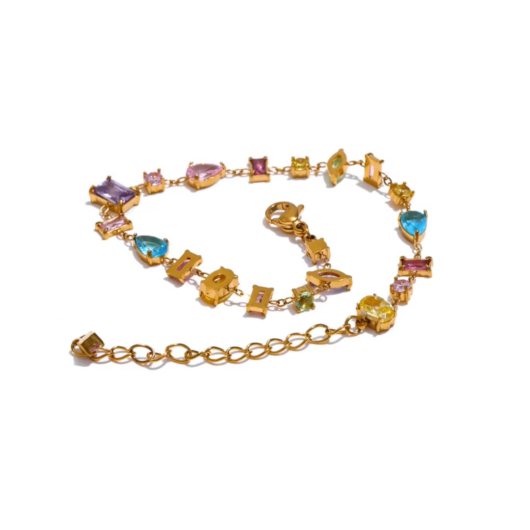 Adelise Gems Premium Bracelet - 18K Gold Plated