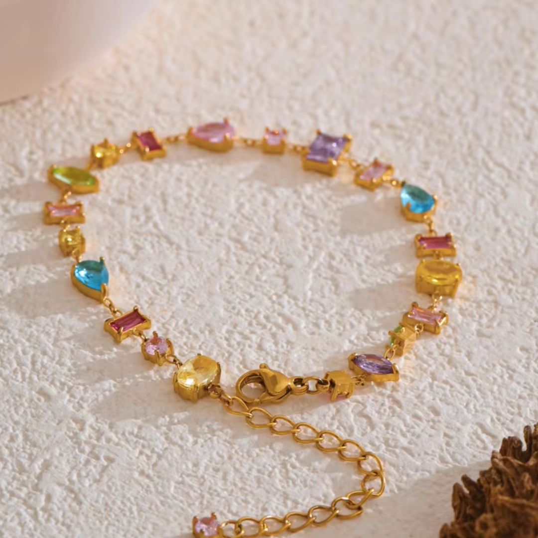 Adelise Gems Premium Bracelet - 18K Gold Plated