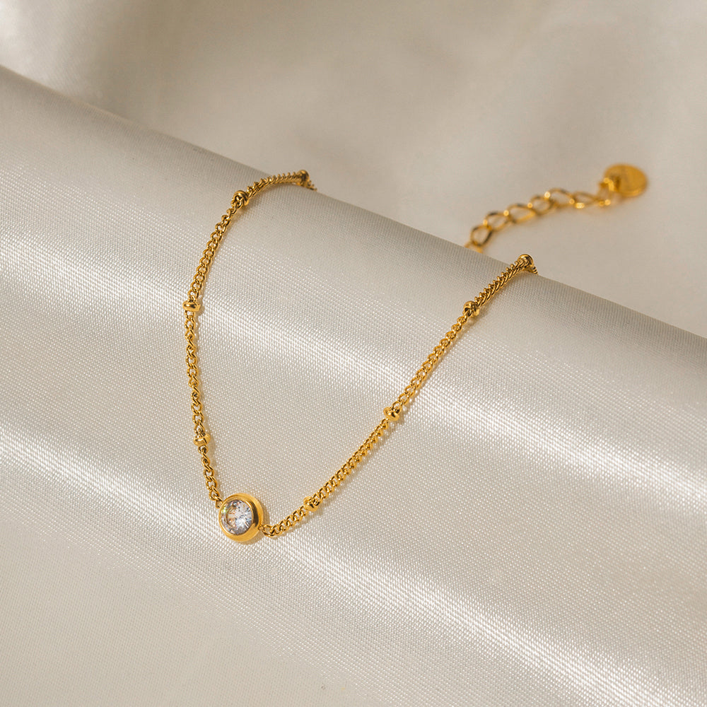 Tala Solitaire Premium Bracelet - 18K Gold Plated