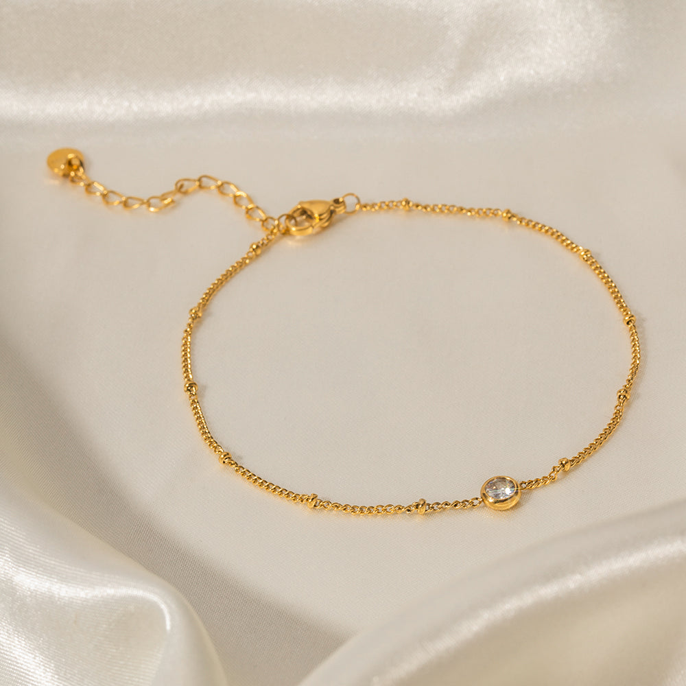 Tala Solitaire Premium Bracelet - 18K Gold Plated