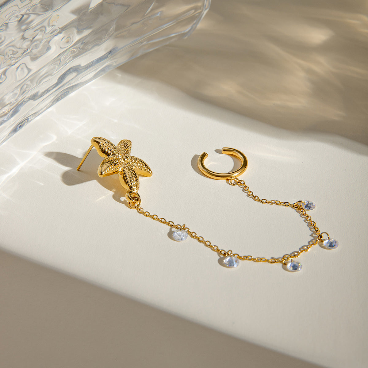Orel Starfish Premium Earcuff - 18K Gold Plated