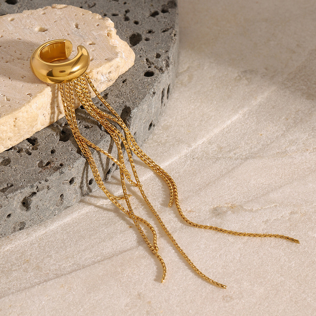 Lira Tassel Premium Earcuff - 18K Gold Plated