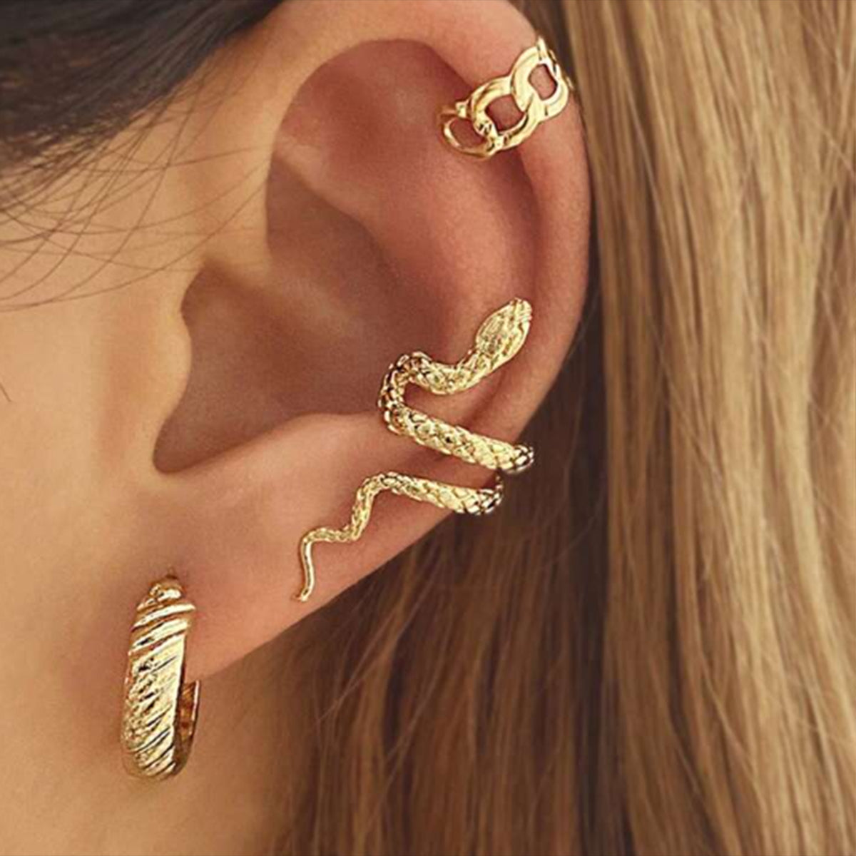 Serpanti Premium Earcuffs - 18K Gold Plated