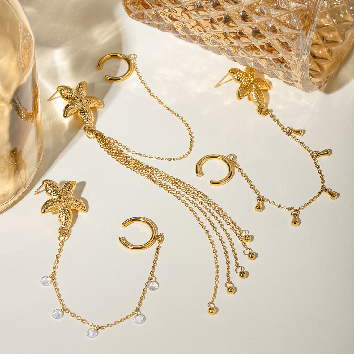 Starfish Premium Earcuff - 18K Gold Plated
