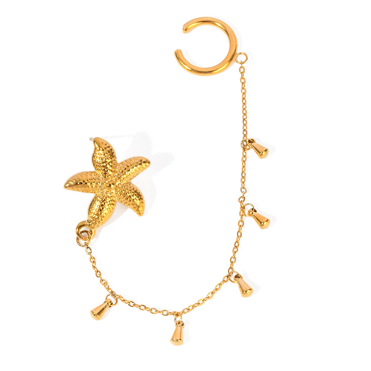 Starfish Premium Earcuff - 18K Gold Plated