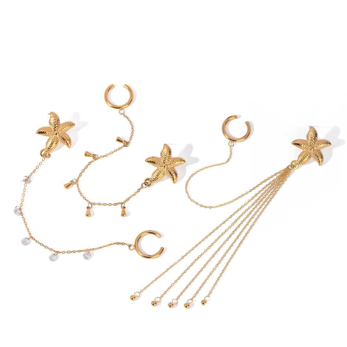 Starfish Premium Earcuff - 18K Gold Plated
