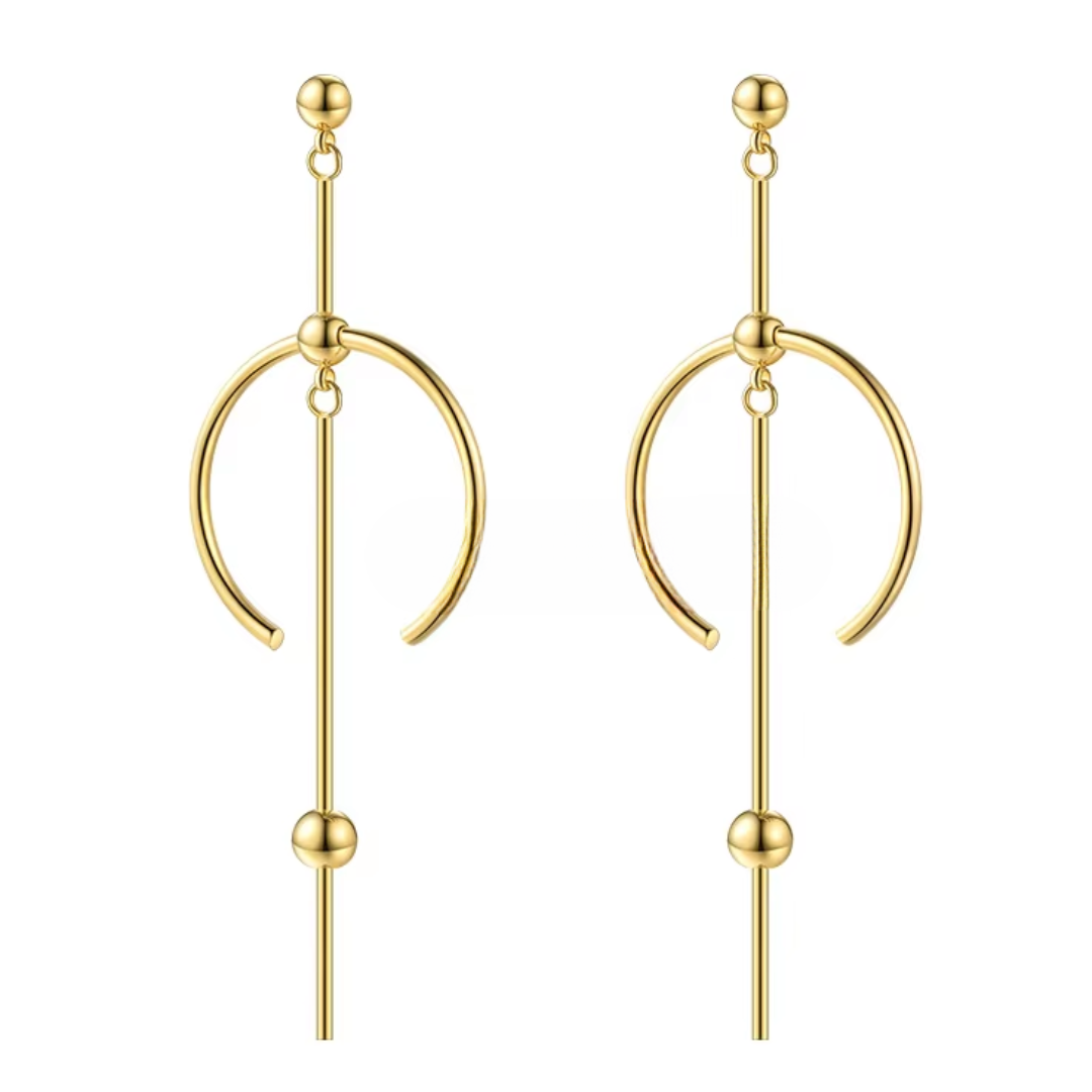 Moonveil Designer Premium Earrings - 18K Gold Plated