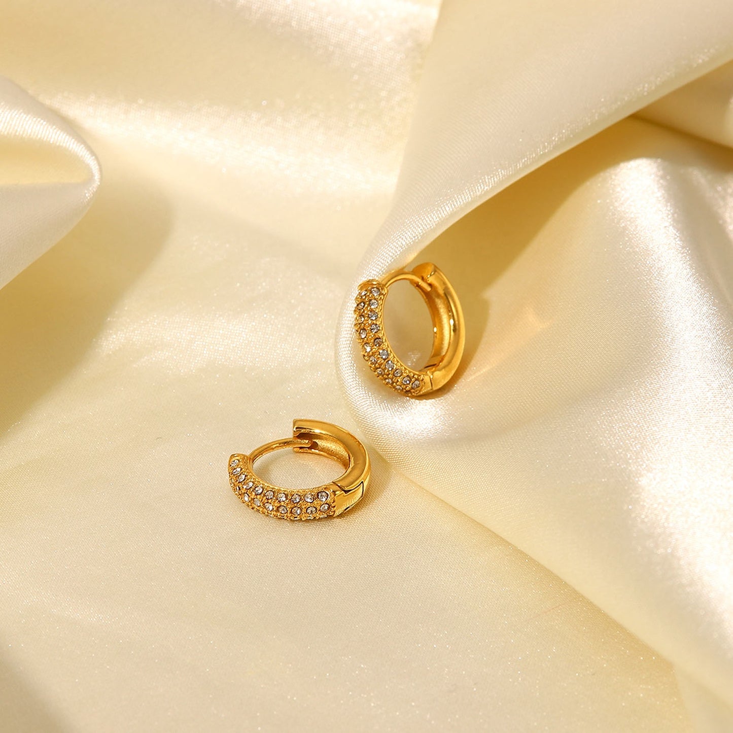 Lani Hoop Premium Earrings - 18K Gold Plated