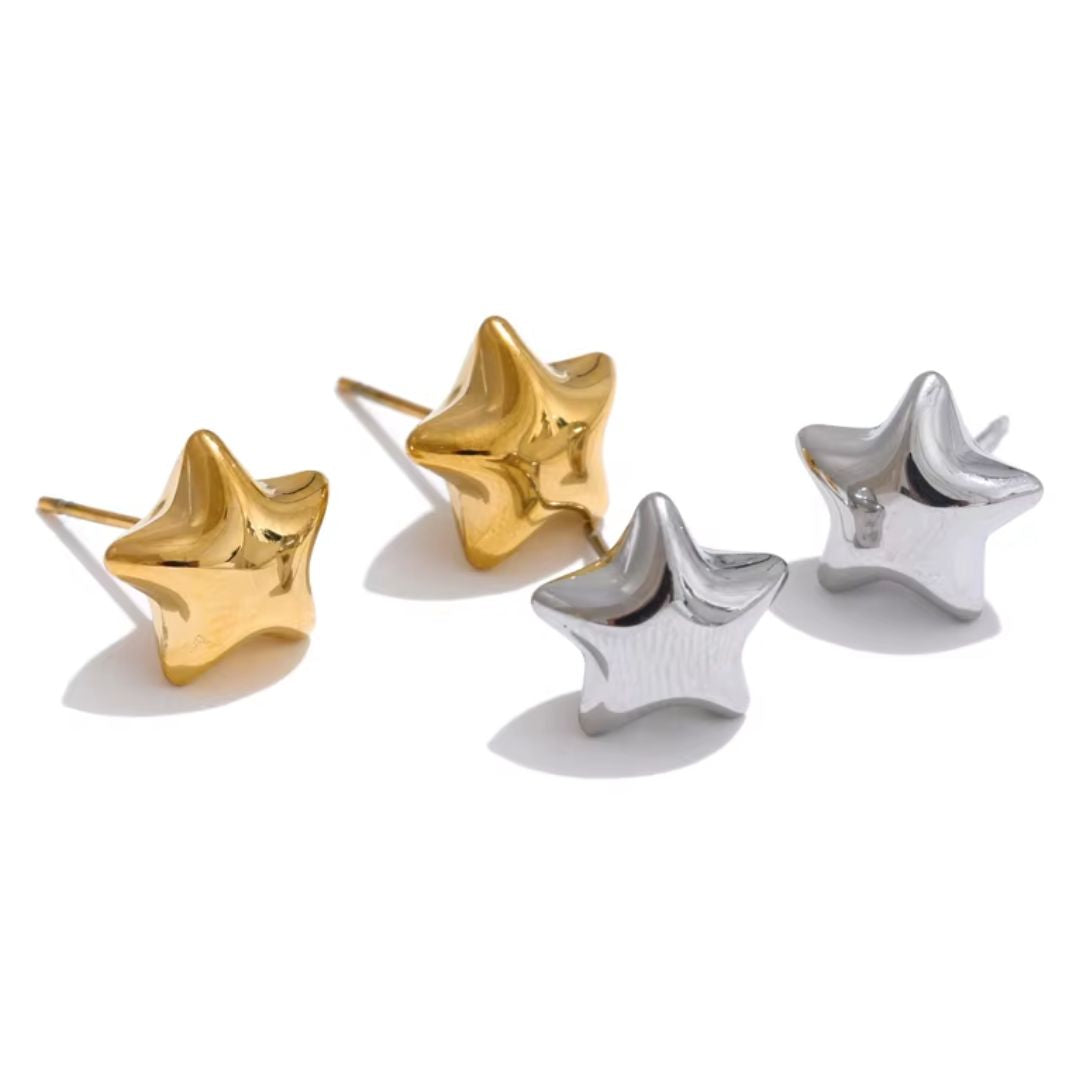 Star Studs Premium Earrings - 18K Gold Plated