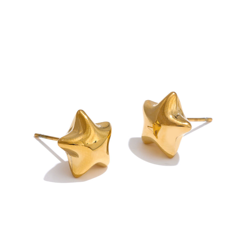 Star Studs Premium Earrings - 18K Gold Plated