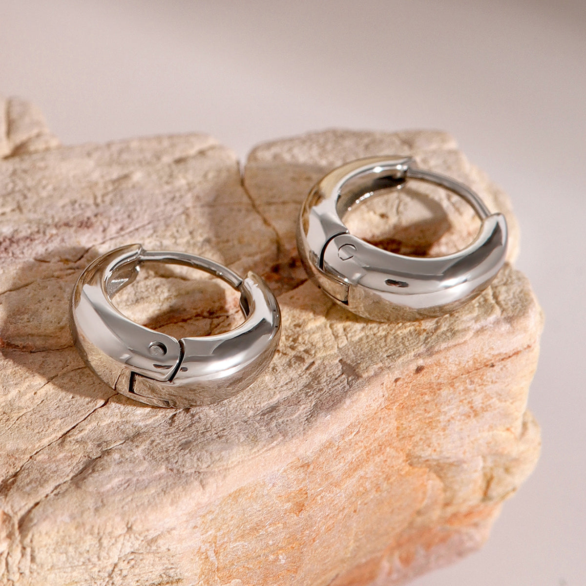 Risa Classic Hoops Premium Earrings - 18K Gold Plated