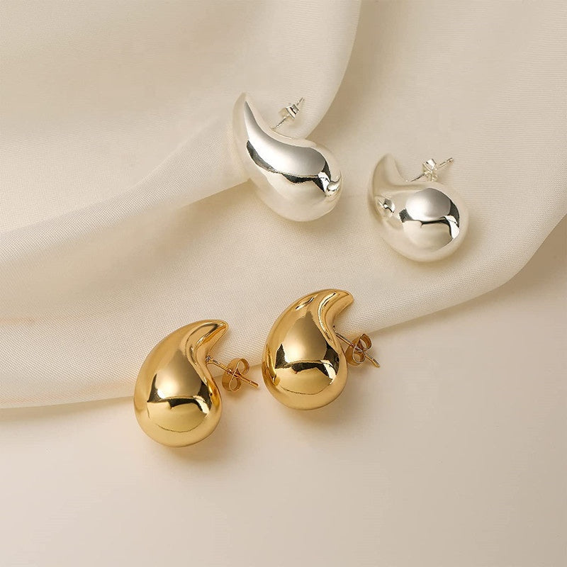 Gold Drop Designer Premium Earrings - 18K Gold Plated