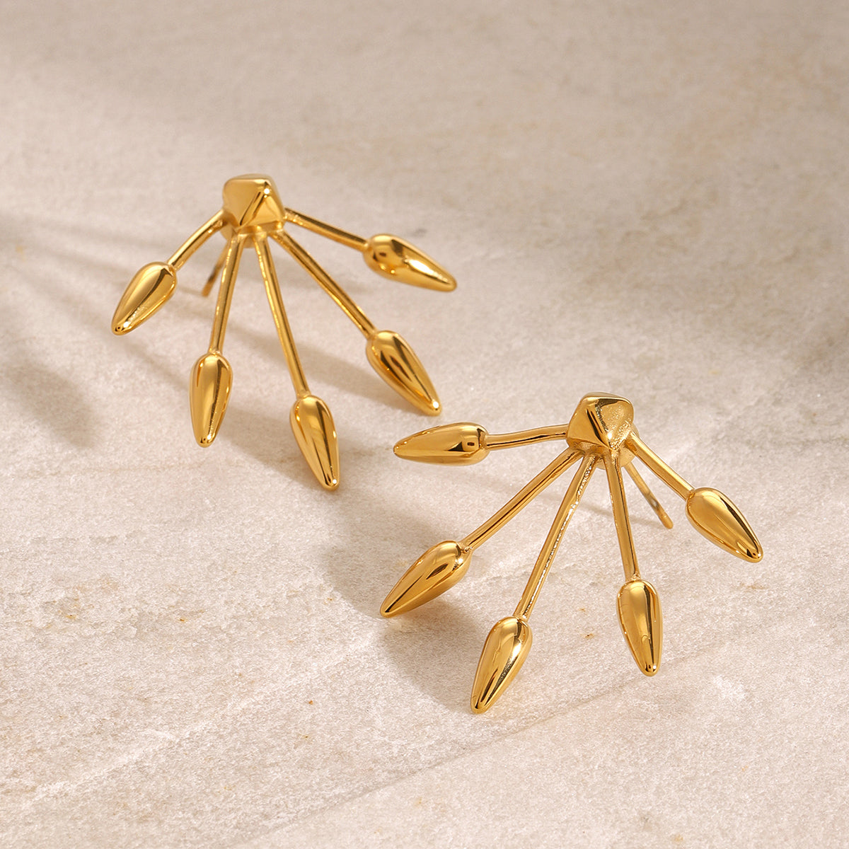 Mavi Spokes Premium Earrings - 18K Gold Plated