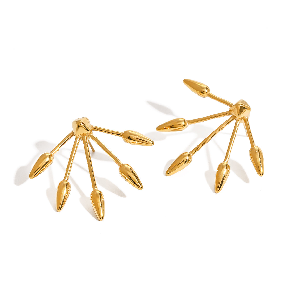 Mavi Spokes Premium Earrings - 18K Gold Plated