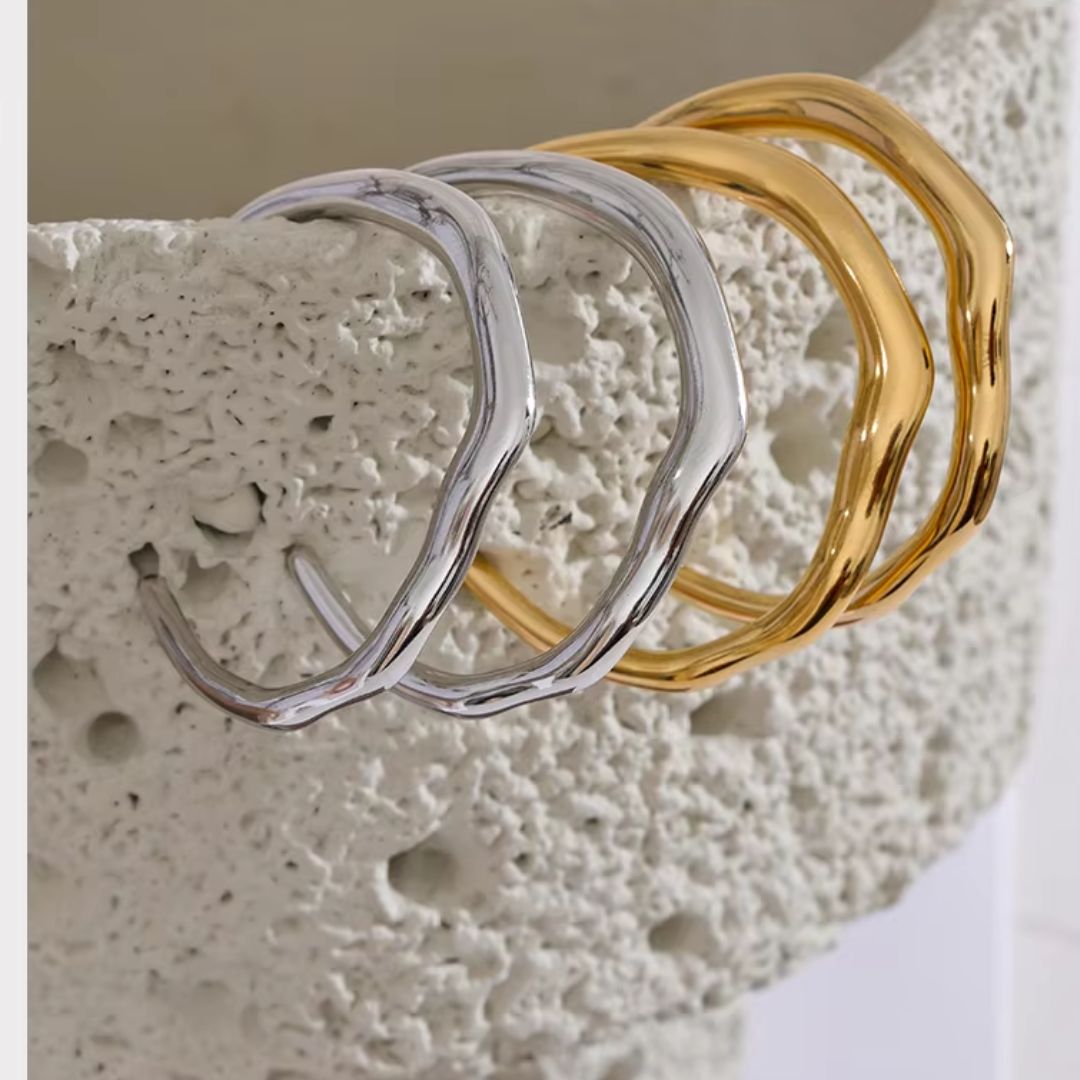 Sky Irregular Hoop Premium Earrings - 18K Gold Plated