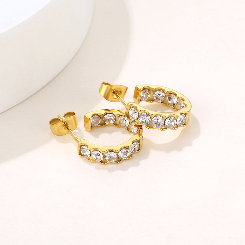 Lea Hoop Premium Earrings - 18K Gold Plated
