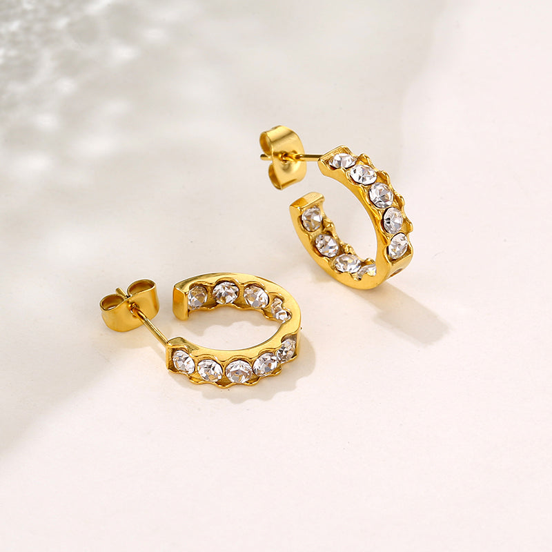 Lea Hoop Premium Earrings - 18K Gold Plated