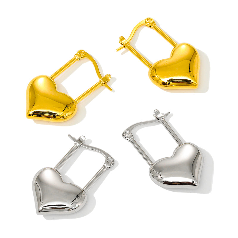 Spellbound Heart Premium Earrings - 18K Gold Plated