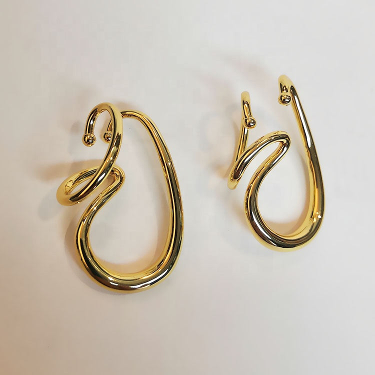 Callavine Designer Premium Brass Earrings - 18K Gold Plated