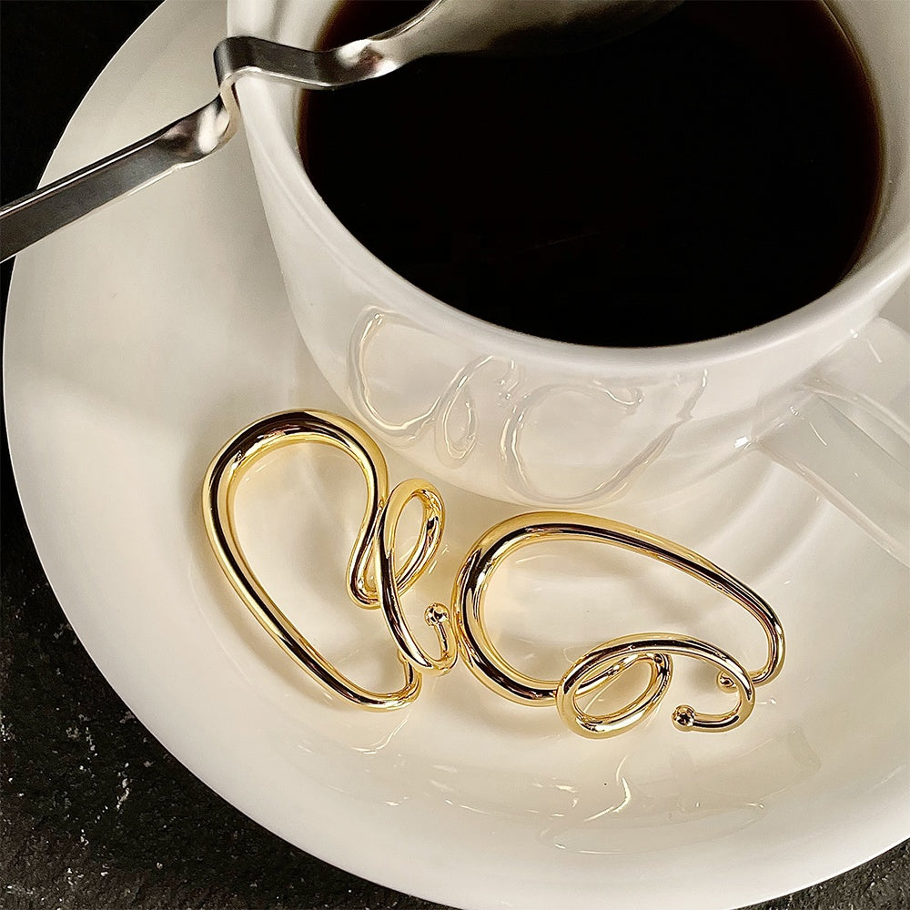 Callavine Designer Premium Brass Earrings - 18K Gold Plated