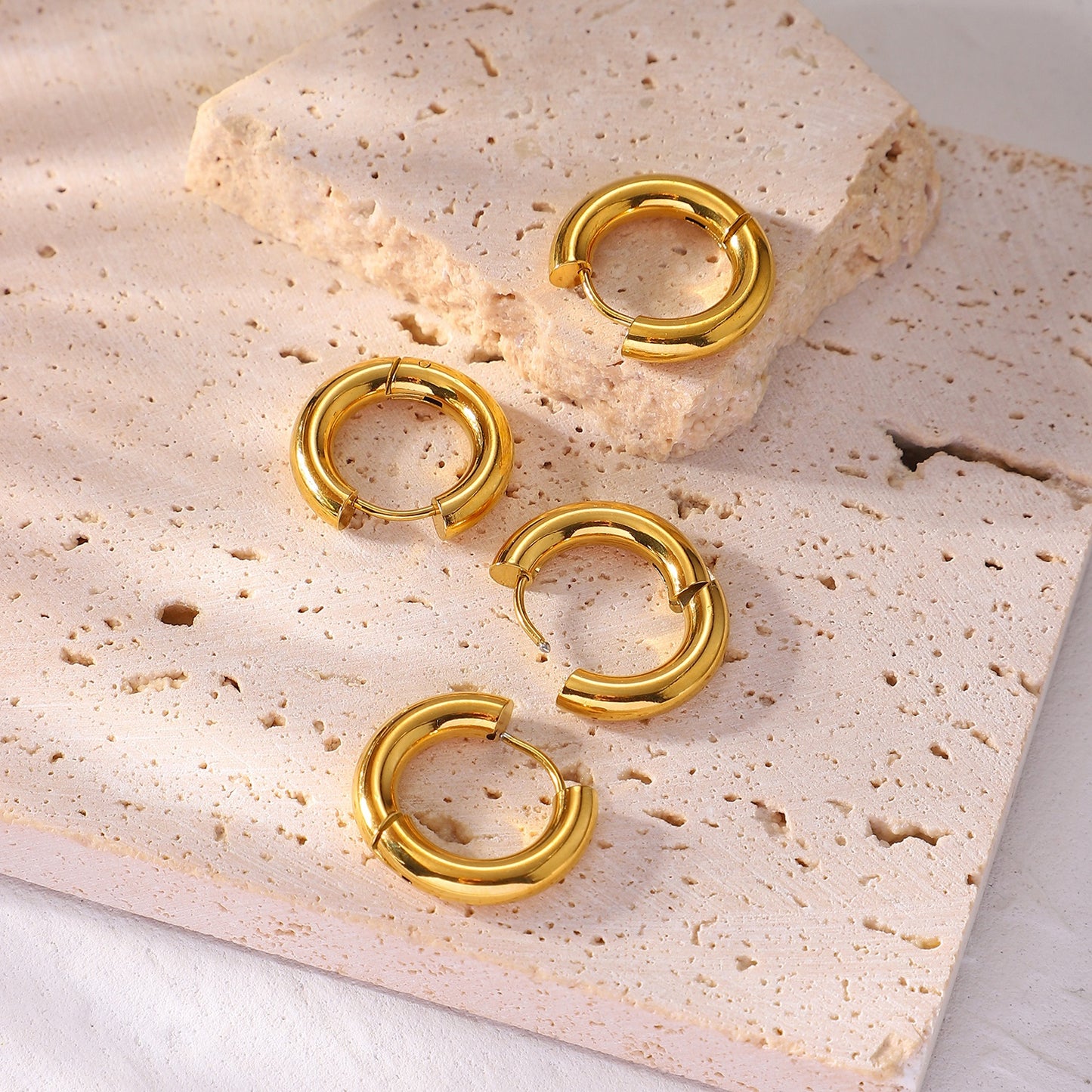 Orah Classic Hoop Premium Earrings - 18K Gold Plated