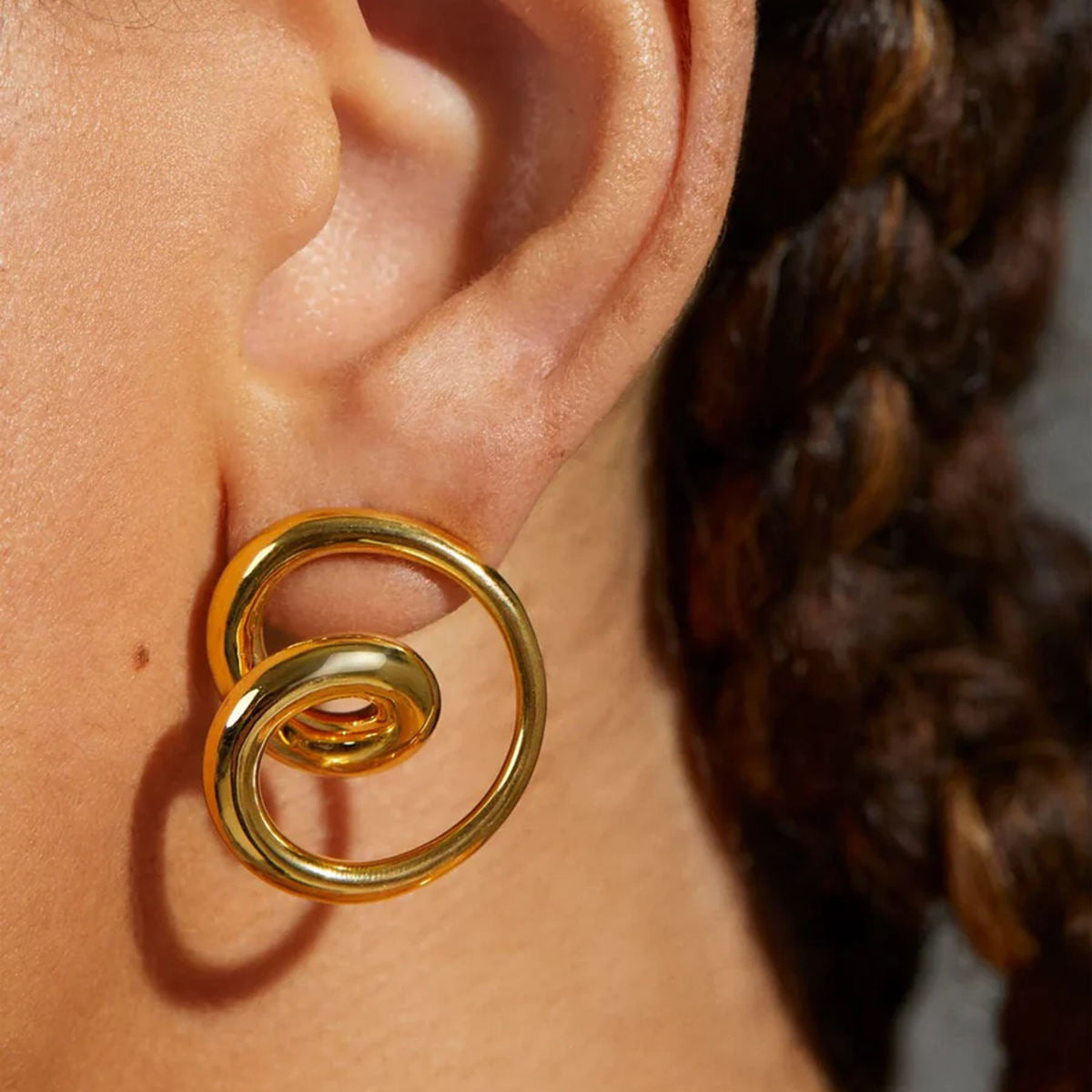 Anya geometric Premium Earrings - 18K Gold Plated