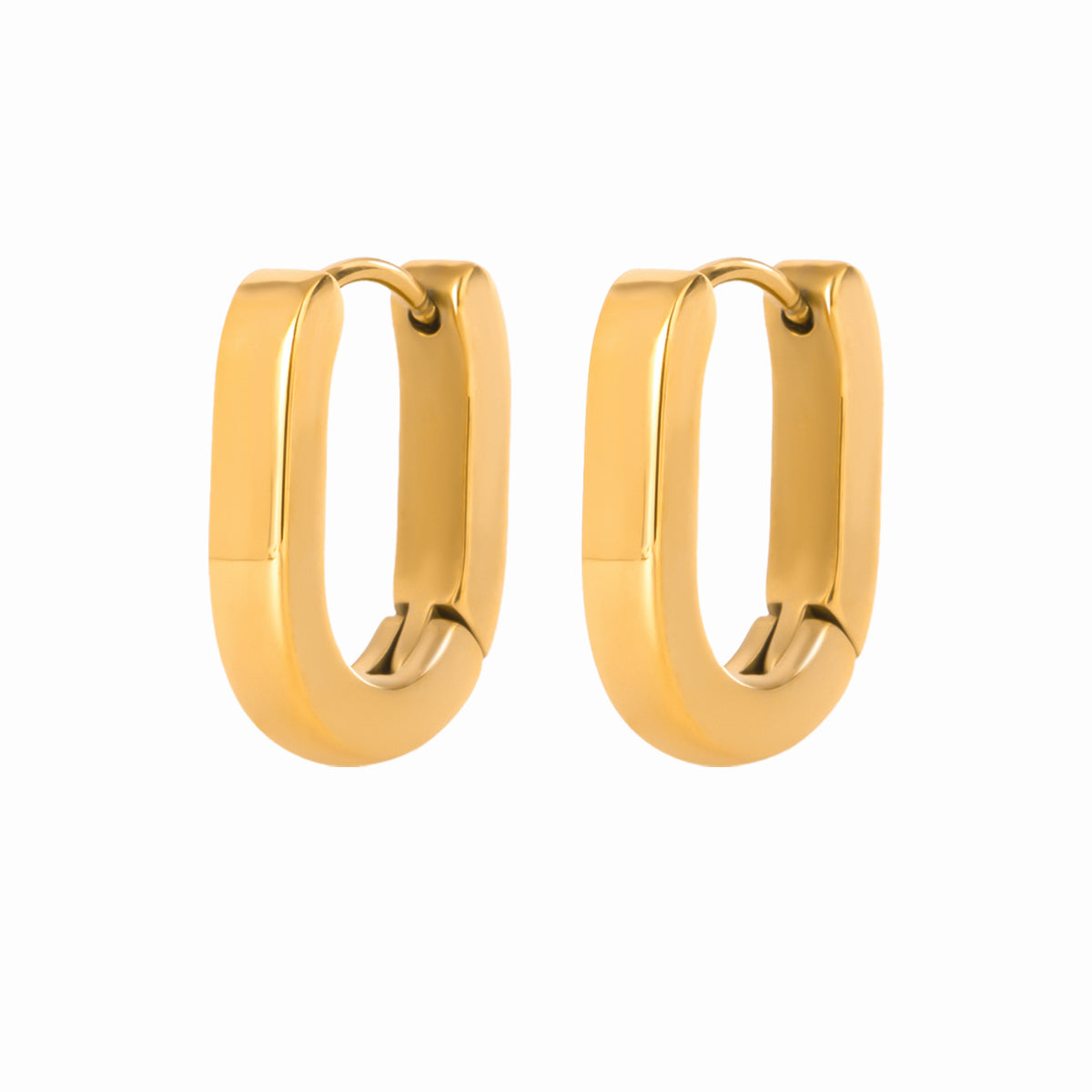 Green Classic Hoops Set Premium Earrings - 18K Gold Plated