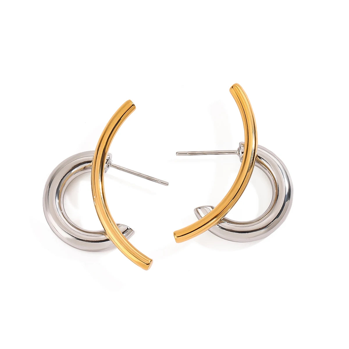 Zora Geometric Premium Earrings - 18K Gold Plated