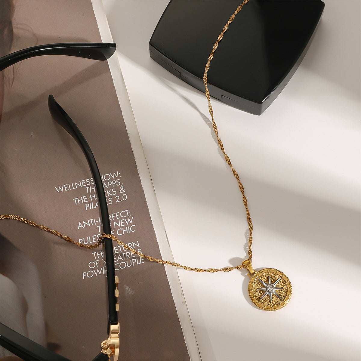 True North Two Tone Premium Necklace - 18K Gold Plated