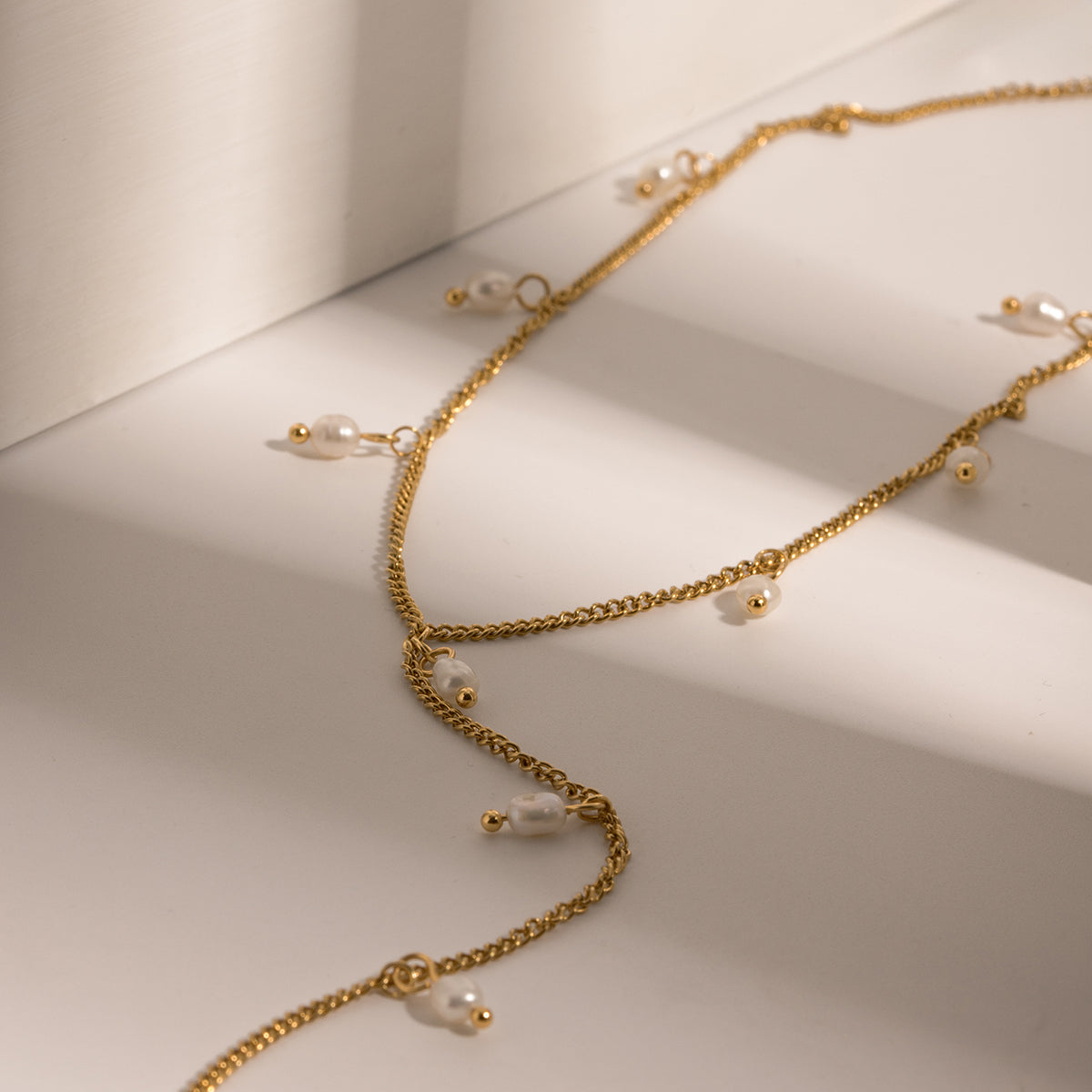 Pearl Tassle Premium Necklace - 18K Gold Plated
