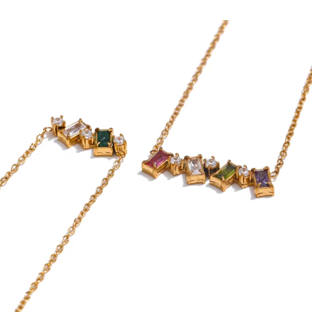 Alara Gems Premium Necklace - 18K Gold Plated