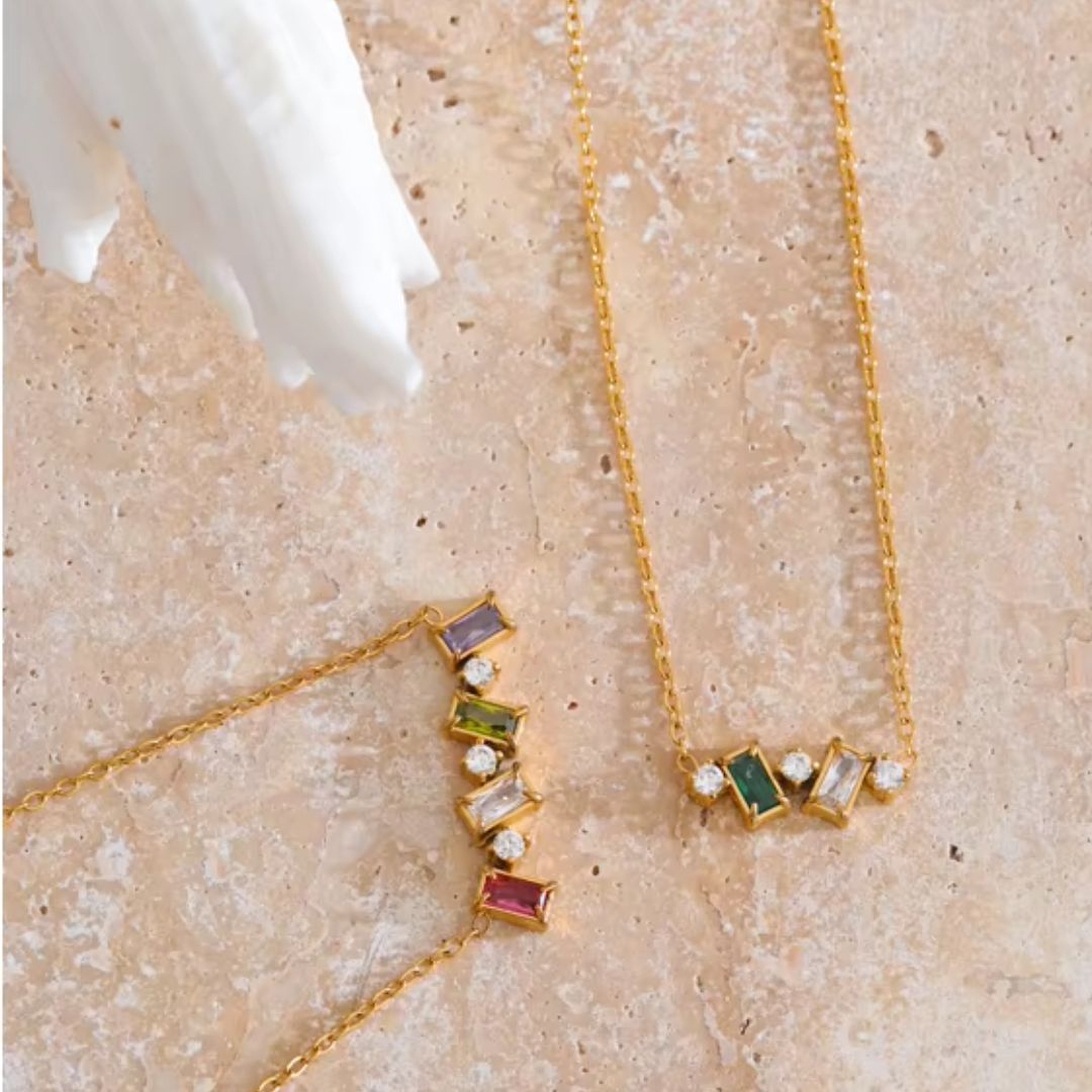 Alara Gems Premium Necklace - 18K Gold Plated