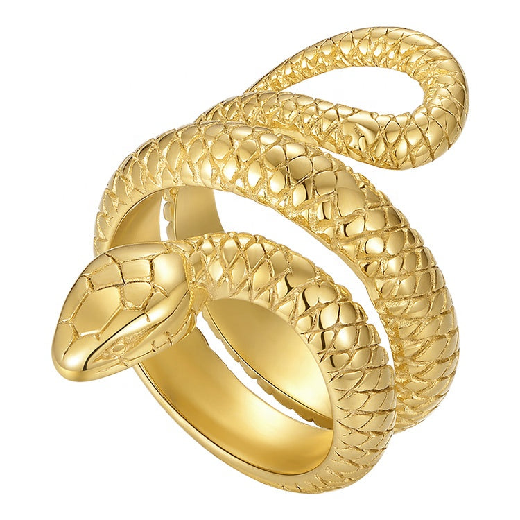 Serpent Queen Designer Premium Ring - 18K Gold Plated