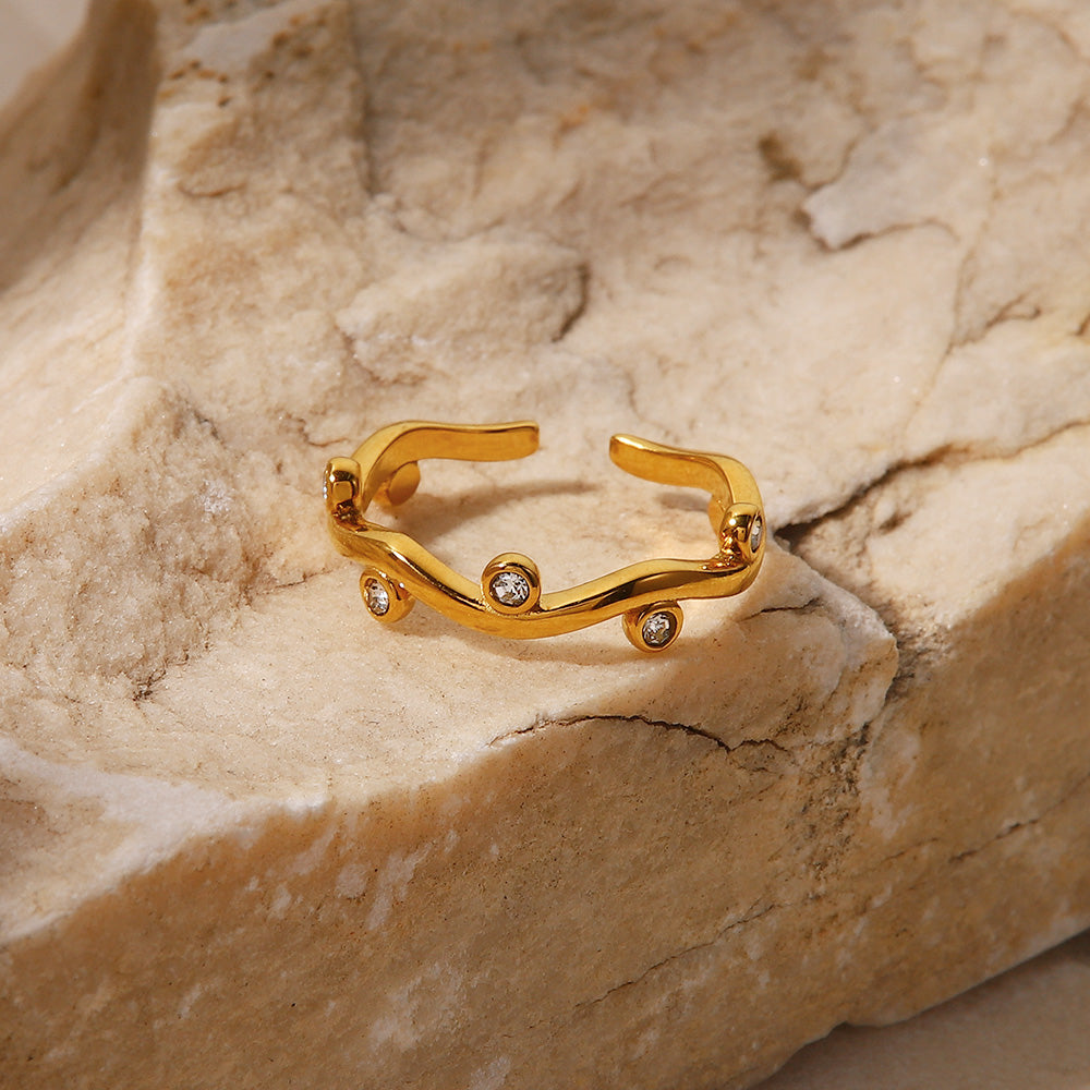Raya Premium Adjustable Ring - 18K Gold Plated