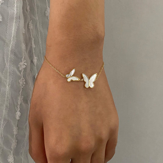 Butterfly Fluttering Premium Bracelet - 18K Gold Plated