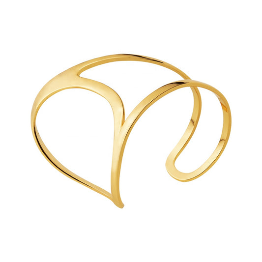 Lyra Wrap Designer Premium Brass Cuff - 18K Gold Plated