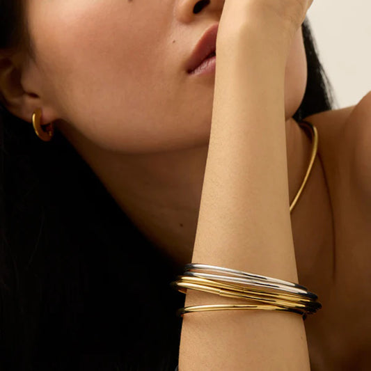 Classic Bangles Set Premium Bracelet - 18K Gold Plated