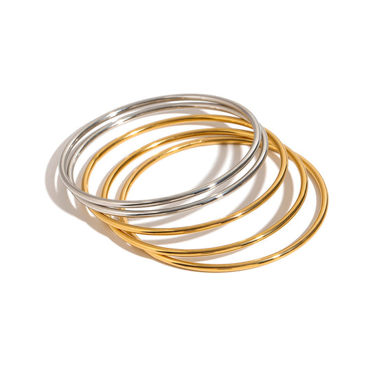 Classic Bangles Set Premium Bracelet - 18K Gold Plated