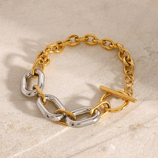 Viola Two Tone Premium Bracelet - 18K Gold Plated