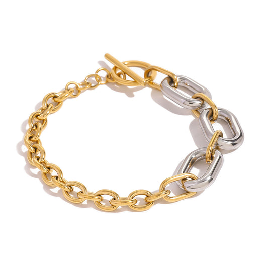 Viola Two Tone Premium Bracelet - 18K Gold Plated